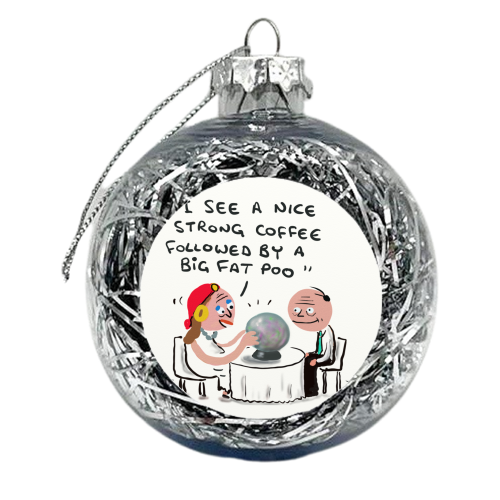 Big Fat Poo - xmas bauble by David Black