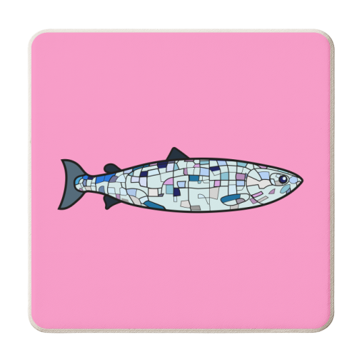 Big Fish On Pink - personalised beer coaster by Adam Regester