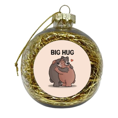 Big Hug - xmas bauble by Carl Batterbee