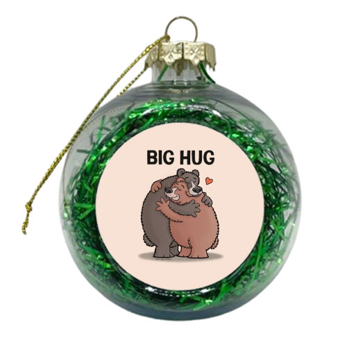Big Hug - xmas bauble by Carl Batterbee