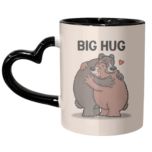 Big Hug - unique mug by Carl Batterbee