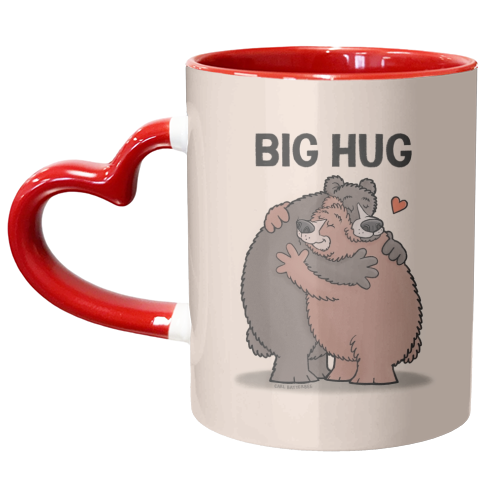 Big Hug - unique mug by Carl Batterbee