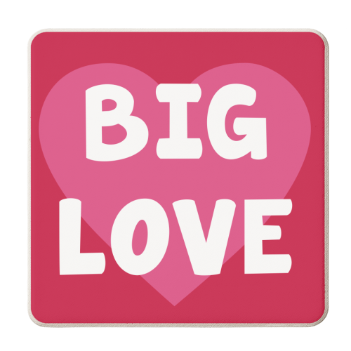 Big Love - personalised beer coaster by Card and Cake