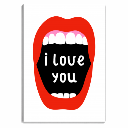 Big Mouth - I Love You - personalised A4, A5, A6 notebook by Adam Regester