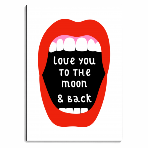 Big Mouth - To The Moon & Back - personalised A4, A5, A6 notebook by Adam Regester