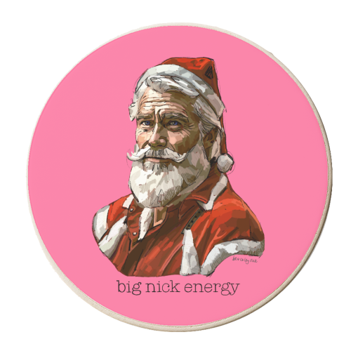 Big Nick Energy - personalised beer coaster by Beverley Rae