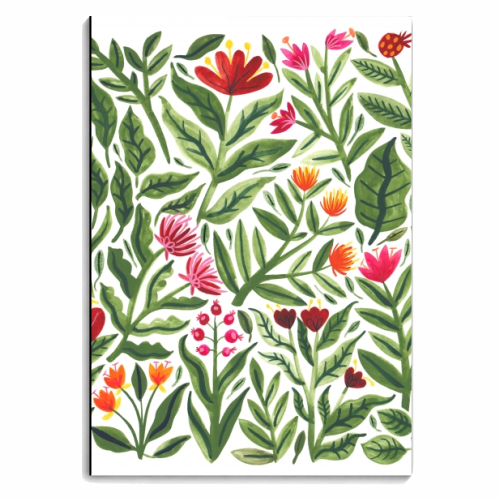 Big Red Florals - personalised A4, A5, A6 notebook by Samantha Dolan
