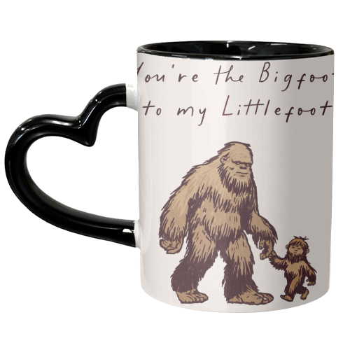 Bigfoot Littlefoot Artwork - unique mug by Lisa Wardle