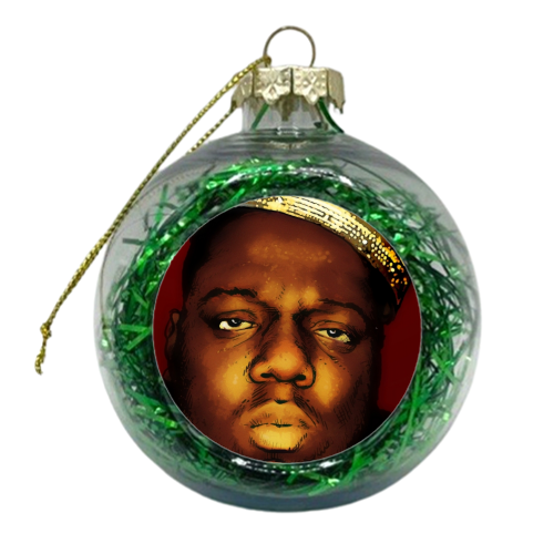 Biggie Smalls aka Notorious B.I.G - xmas bauble by Dan Avenell
