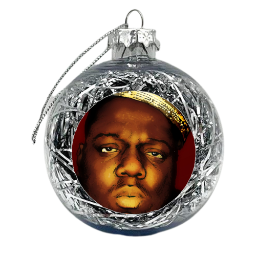 Biggie Smalls aka Notorious B.I.G - xmas bauble by Dan Avenell