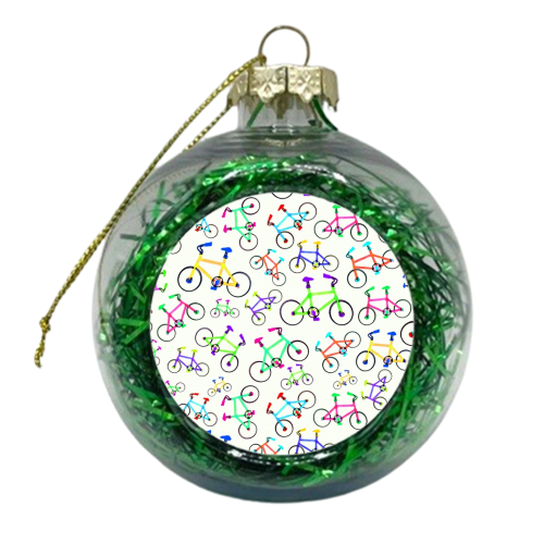 Bikes - xmas bauble by Dominic Early