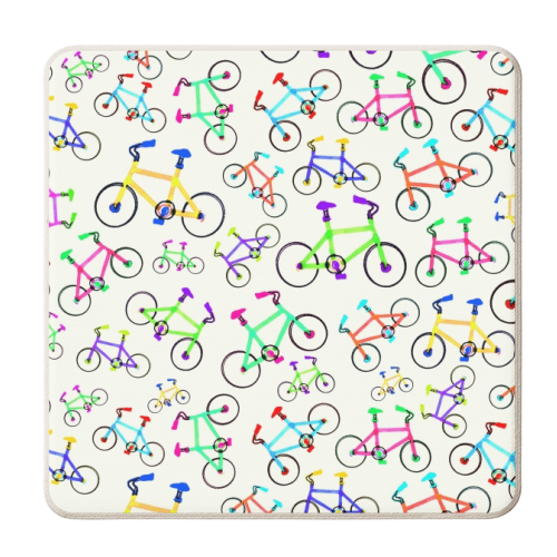 Bikes - personalised beer coaster by Dominic Early