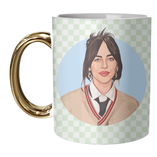 Billie Check - unique mug by DOLLY WOLFE
