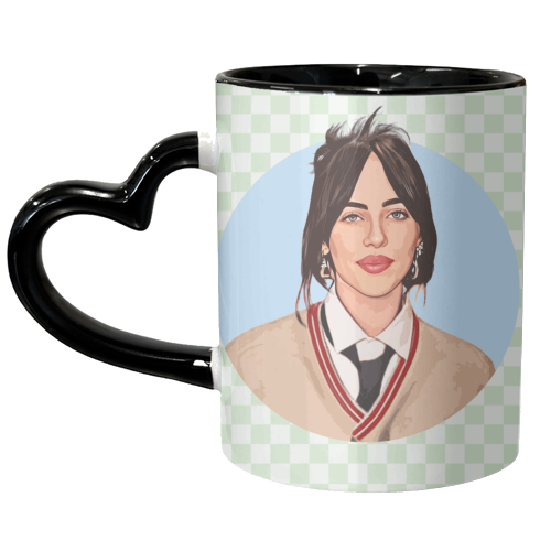 Billie Check - unique mug by DOLLY WOLFE