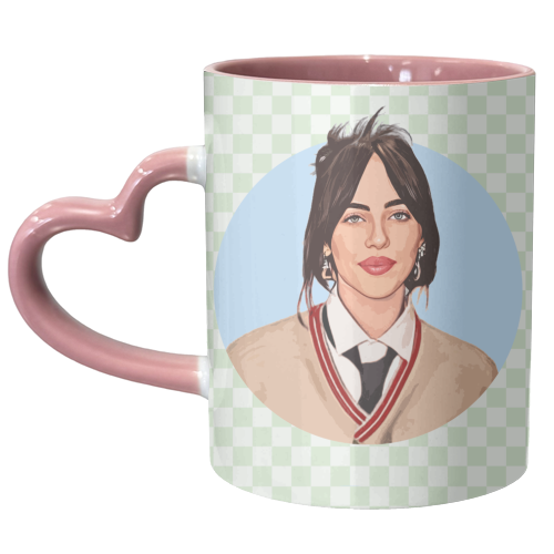 Billie Check - unique mug by DOLLY WOLFE