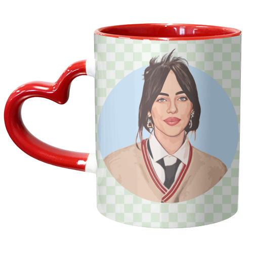 Billie Check - unique mug by DOLLY WOLFE