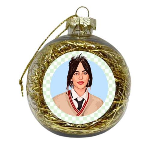 Billie Check - xmas bauble by DOLLY WOLFE
