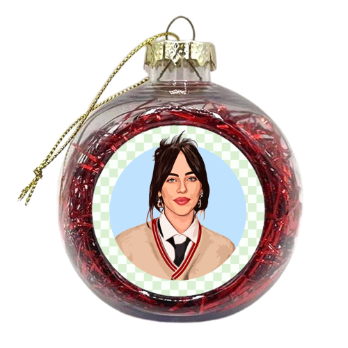 Billie Check - xmas bauble by DOLLY WOLFE