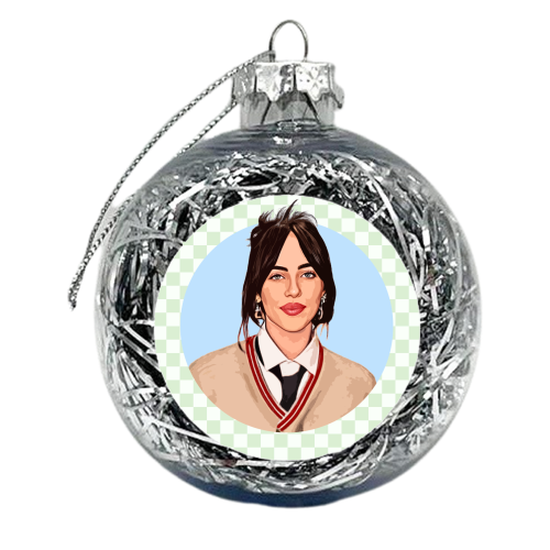 Billie Check - xmas bauble by DOLLY WOLFE