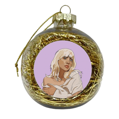 Billie Eilish Collection - xmas bauble by Catherine Critchley.