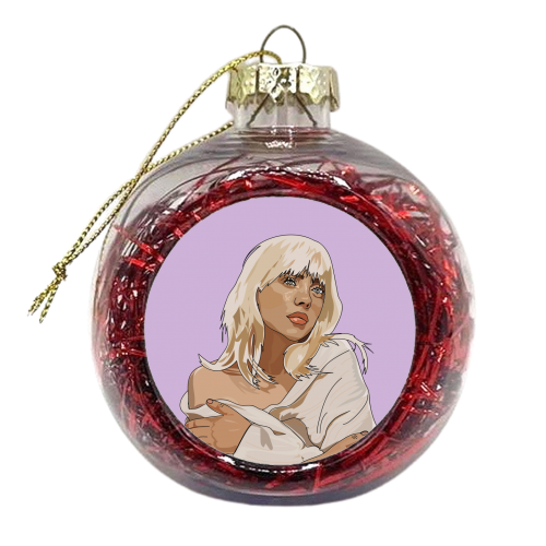 Billie Eilish Collection - xmas bauble by Catherine Critchley.