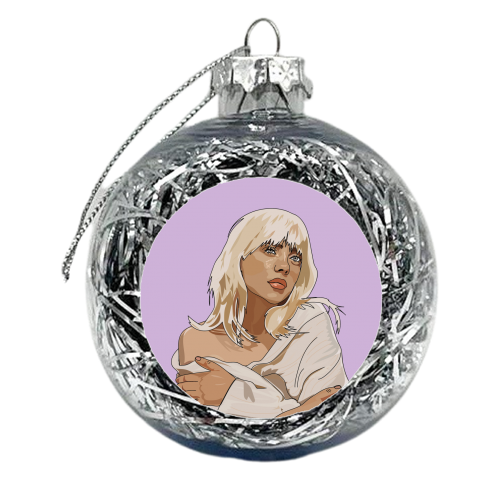 Billie Eilish Collection - xmas bauble by Catherine Critchley.