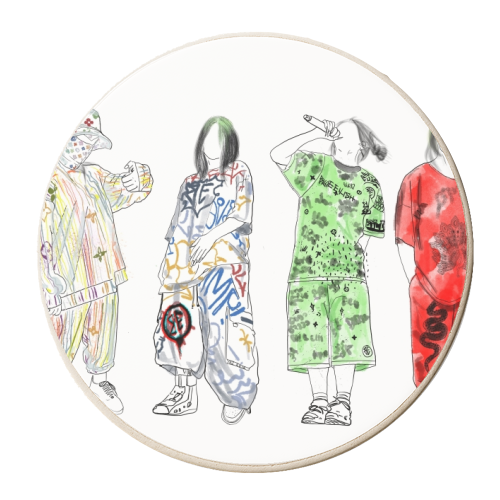 Billie Eilish's Fit - personalised beer coaster by Yaz Raja