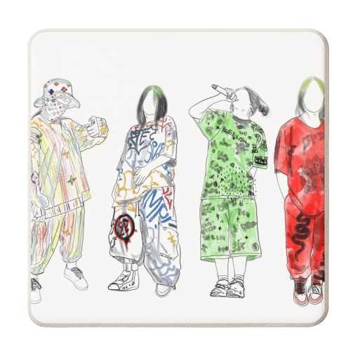 Billie Eilish's Fit - personalised beer coaster by Yaz Raja