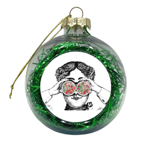 Binoculars - xmas bauble by The 13 Prints