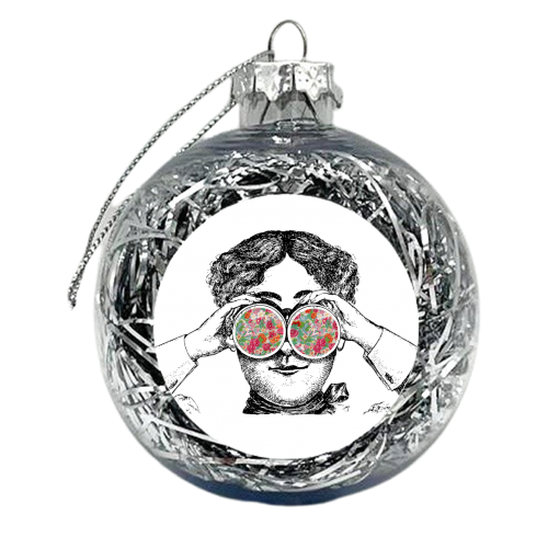 Binoculars - xmas bauble by The 13 Prints