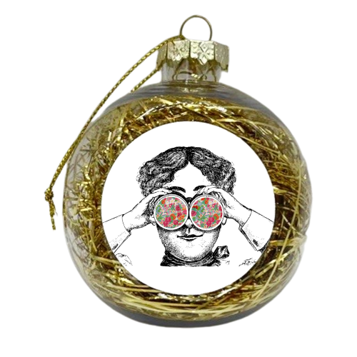 Binoculars - xmas bauble by The 13 Prints