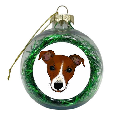Binzi Jack Russell - xmas bauble by Tom Jelley