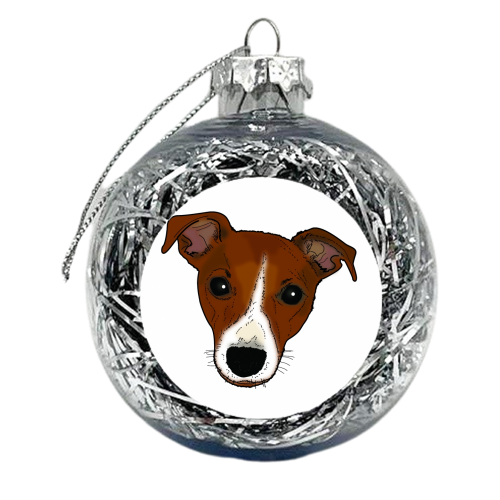 Binzi Jack Russell - xmas bauble by Tom Jelley