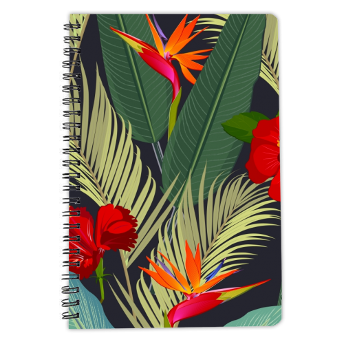 bird of paradise - personalised A4, A5, A6 notebook by haris kavalla