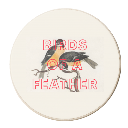 Birds Of A Feather - personalised beer coaster by The 13 Prints