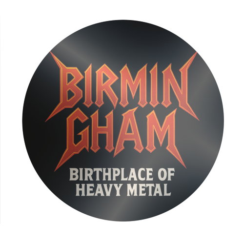 Birmingham - Birthplace of Heavy Metal - Circle Sticker by Ms Doodle