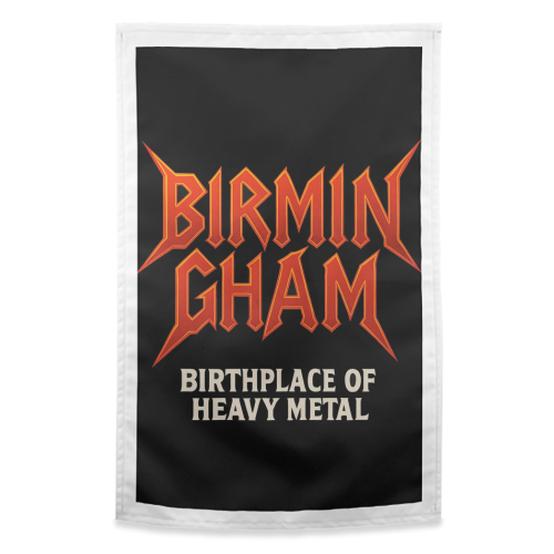 Birmingham - Birthplace of Heavy Metal - funny tea towel by Ms Doodle