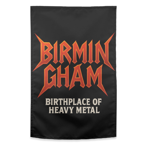 Birmingham - Birthplace of Heavy Metal - funny tea towel by Ms Doodle