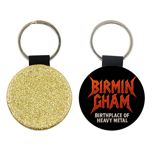 Birmingham - Birthplace of Heavy Metal - keyring by Ms Doodle