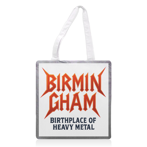 Birmingham - Birthplace of Heavy Metal - printed canvas tote bag by Ms Doodle