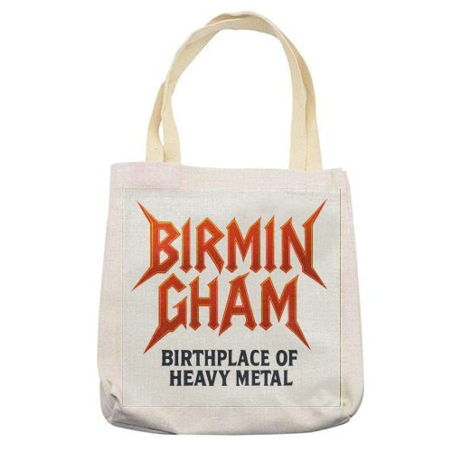 Birmingham - Birthplace of Heavy Metal - printed canvas tote bag by Ms Doodle