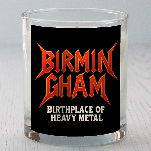 Birmingham - Birthplace of Heavy Metal - scented candle by Ms Doodle