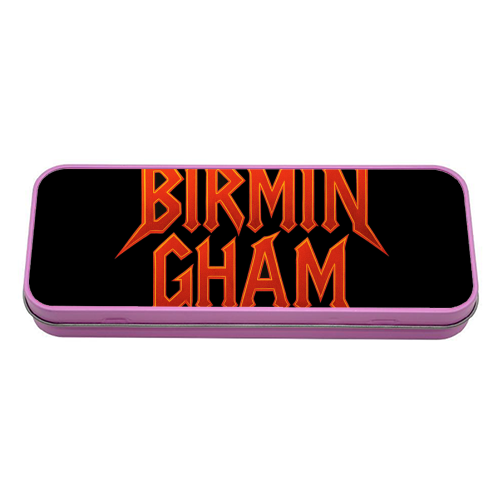 Birmingham - Birthplace of Heavy Metal - tin pencil case by Ms Doodle