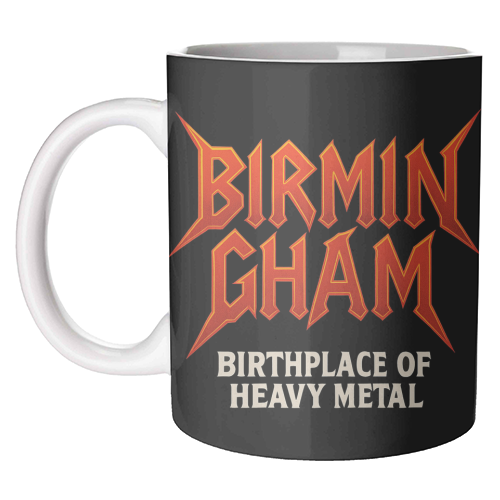 Birmingham - Birthplace of Heavy Metal - unique mug by Ms Doodle