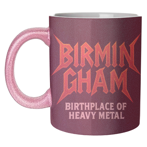 Birmingham - Birthplace of Heavy Metal - unique mug by Ms Doodle