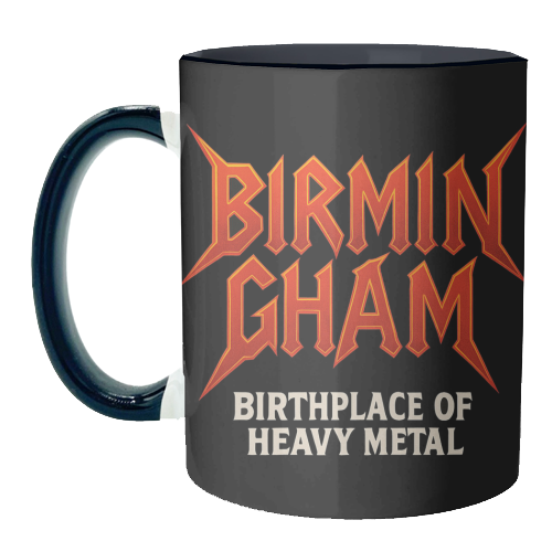 Birmingham - Birthplace of Heavy Metal - unique mug by Ms Doodle