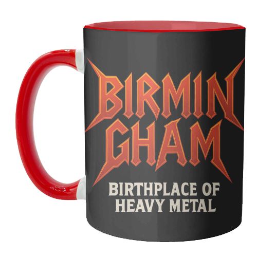 Birmingham - Birthplace of Heavy Metal - unique mug by Ms Doodle