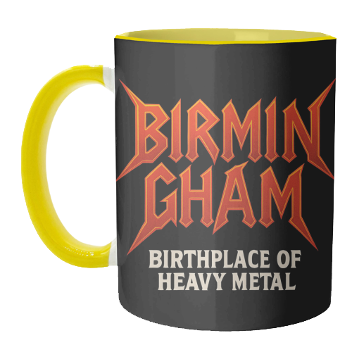 Birmingham - Birthplace of Heavy Metal - unique mug by Ms Doodle