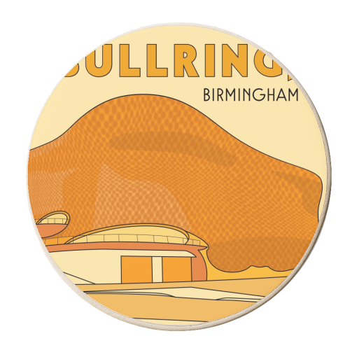Birmingham bullring print - personalised beer coaster by The Girl Next Draw