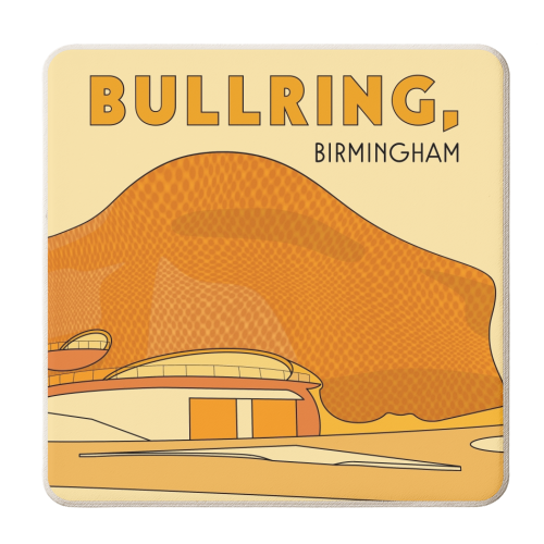 Birmingham bullring print - personalised beer coaster by The Girl Next Draw